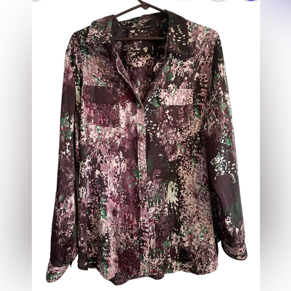Purple Multicolored Blouse
